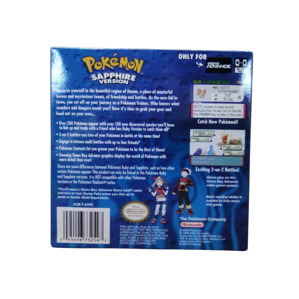 Jeu Gameboy Advance OG - Pokemon Saphir (ENG vers.)